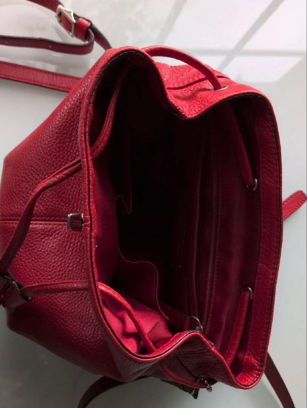 Coach sleek red